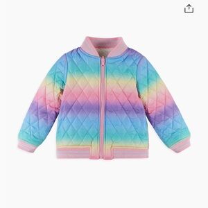 Andy and Evan rainbow bomber jacket